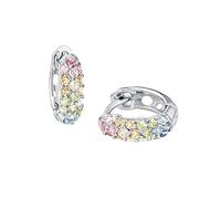 Prinzessin Lillifee Creolen 925 Sterling Silber Mädchen Kinder Ohrschmuck, mit Zirkonia synth., 1,2 cm, Silber, Kommt in Schmuck Geschenk Box, 2027907