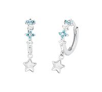 Prinzessin Lillifee Creolen 925 Sterling Silber Mädchen Kinder Ohrschmuck, mit Zirkonia synth., 1,6 cm, Silber, Stern, Kommt in Schmuck Geschenk Box, 2034012