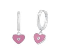 Prinzessin Lillifee Creolen 925 Sterling Silber Mädchen Kinder Ohrschmuck, mit Zirkonia synth., 1,8 cm, Silber, Herz, Kommt in Schmuck Geschenk Box, 2035982