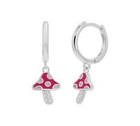 Prinzessin Lillifee Creolen für Mädchen, Silber 925, 22 mm, silber, Pilz-Anhänger, Geschenkidee, kommt in Schmuck Geschenk Box, 2040631