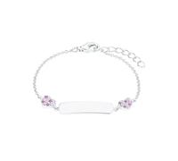 Prinzessin Lillifee Identarmband 925 Sterling Silber Mädchen Kinder Armschmuck, mit Zirkonia synth., 12+2 cm, Silber, Herz, Kommt in Schmuck Geschenk Box, 2027208