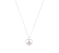Prinzessin Lillifee Kette mit Anhänger 925 Sterling Silber Mädchen Kinder Halsschmuck, mit Zirkonia synth., 35+3 cm, Rosa, Herz, Kommt in Schmuck Geschenk Box, 2039762