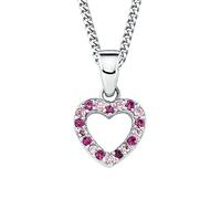 Prinzessin Lillifee Kette mit Anhänger 925 Sterling Silber Mädchen Kinder Halsschmuck, mit Zirkonia synth., Herz, Kommt in Schmuck Geschenk