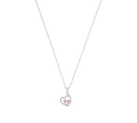 Prinzessin Lillifee Kette mit Anhänger 925 Sterling Silber Mädchen Kinder Halsschmuck, mit Zirkonia synth., 35+3 cm, Rosa, Herz, Kommt in Schmuck Geschenk Box, 2039756