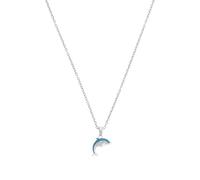 Prinzessin Lillifee Kette mit Anhänger 925 Sterling Silber Mädchen Kinder Halsschmuck, mit Zirkonia synth., 35+3 cm, Blau, Delphin, Kommt in Schmuck Geschenk Box, 2039764