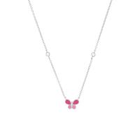 Prinzessin Lillifee Kette mit Anhänger 925 Sterling Silber Mädchen Kinder Halsschmuck, mit Zirkonia synth., 35+3 cm, Silber, Schmetterling, Kommt in Schmuck Geschenk Box, 2037948