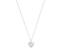Prinzessin Lillifee Kette mit Anhänger 925 Sterling Silber Mädchen Kinder Halsschmuck, mit Zirkonia synth., 35+3 cm, Silber, A, Kommt in Schmuck Geschenk Box, 2027876