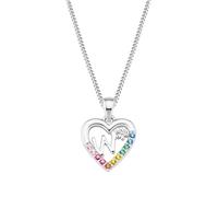 Prinzessin Lillifee Kette mit Anhänger 925 Sterling Silber Mädchen Kinder Halsschmuck, mit Zirkonia synth., 35+3 cm, Multicolor, W, Kommt in Schmuck Geschenk Box, 2027897