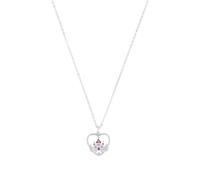 Prinzessin Lillifee Kette mit Anhänger 925 Sterling Silber Mädchen Kinder Halsschmuck, mit Zirkonia synth., 35+3 cm, Rosa, Herz, Kommt in Schmuck Geschenk Box, 2039762