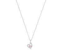 Prinzessin Lillifee Kette mit Anhänger 925 Sterling Silber Mädchen Kinder Halsschmuck, mit Zirkonia synth., 35+3 cm, Rosa, Herz, Kommt in Schmuck Geschenk Box, 2039756