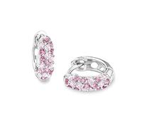 Prinzessin Lillifee Kinder-Creolen Zirkonia 925 Sterling Silber rhodiniert Rosa Einheitsgröße