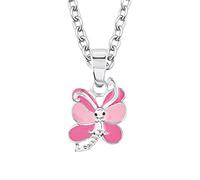 Prinzessin Lillifee Kinder-Kette Mädchen 35+3 cm längenverstellbar mit Anhänger Schmetterling emailliert 925 Sterling Silber rhodiniert Emaille