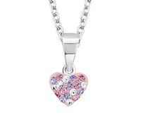 Prinzessin Lillifee Halskette 2013171 Herz – 925er Silber rhodiniert, Kristall, 38 cm, rosa