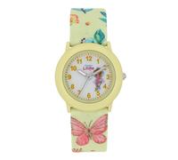 Prinzessin Lillifee Mädchen Armbanduhr 2037729 Textilband Blumen Schmetterling gelb