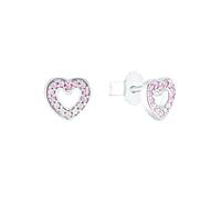 Prinzessin Lillifee Mädchen Ohrstecker 2036560 Herz Silber Zirkonia synth. rosa