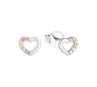 Prinzessin Lillifee Ohrstecker Mädchen 2024376 Herz bunt, 925er Silber mit Zirkonia (synth.)