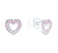 Prinzessin Lillifee Mädchen Ohrstecker 2036560 Herz Silber Zirkonia synth. rosa