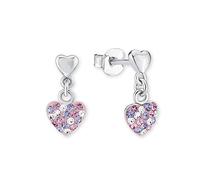 Prinzessin Lillifee Ohrhänger 925 Sterling Silber Mädchen Kinder Ohrschmuck, mit Preciosa, Herz, Kommt in Schmuck Geschenk Box