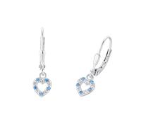 Prinzessin Lillifee Ohrhänger 925 Sterling Silber Mädchen Kinder Ohrschmuck, mit Zirkonia synth., 2,1 cm, Herz, Kommt in Schmuck Geschenk Box