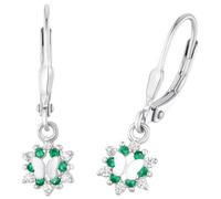 Prinzessin Lillifee Ohrhänger 925 Sterling Silber Mädchen Kinder Ohrschmuck, mit Zirkonia synth., 2,4 cm, Silber, Schmetterling, Kommt in Schmuck Geschenk Box, 2036992