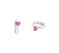 Prinzessin Lillifee - Creolen für Mädchen, 925 Sterling Silber | Herz Ohrringe Damen