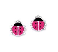 Prinzessin Lillifee Ohrstecker 925 Sterling Silber Mädchen Kinder Ohrschmuck, 0,6 cm, Silber, Marienkäfer, Kommt in Schmuck Geschenk Box, 9045990