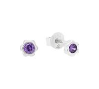 Ohrstecker Mädchen, Violett, onesize, Geburtsstein, 4 mm, Rot 2038731