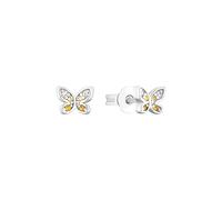 Prinzessin Lillifee Ohrstecker 925 Sterling Silber Mädchen Kinder Ohrschmuck, mit Zirkonia synth., 0,4 cm, Silber, Schmetterling, Kommt in Schmuck Geschenk Box, 2035992