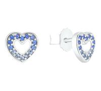 Prinzessin Lillifee Mädchen Ohrstecker 2036559 Herz Silber Zirkonia synth. blau