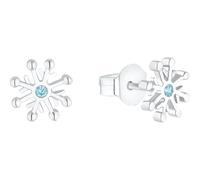 Prinzessin Lillifee Ohrstecker 925 Sterling Silber Mädchen Kinder Ohrschmuck, mit Zirkonia synth., 0,7 cm, Silber, Schneeflocke, Kommt in Schmuck Geschenk Box, 2036944