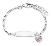 Prinzessin Lillifee Armband Gravurarmband Herz Silber Rosa 14 cm