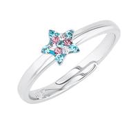 Prinzessin Lillifee Ring 925 Sterling Silber Mädchen Kinder Ringe, mit Preciosa, Multicolor, Stern, Kommt in Schmuck Geschenk Box, 2034004