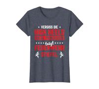 Prinzessin Trägt Feuerwehr Stiefel Feuerwehrfrau Feuerwehr T-Shirt, Damen, Blau Meliert, L