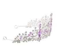 Prinzessinnenkrone mit Strass, Zinklegierung und Schmuck | Hochsteckfrisuren und Brautschleier, Glänzendes Design, Geeignet für Seite und Hochzeitsfeier