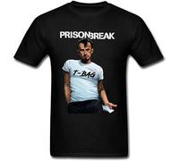 Prison Break T-Bag T-Shirt Mens Funny Man Clothing Black T Shirt Summer Printed Tops Cotton Tees Hipster Designer T-Shirt T-Shirt Black S