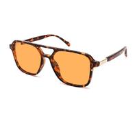 Pro Acme Vintage polarisiert Pilot Sonnenbrille für Frauen Männer, Mode Rechteck 70er Jahre flache Retro-Sonnenbrille Quadrat Sonnenbrille(Leopard|Orange)