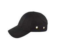 PRO FIT Base-Cap - Baseballcap aus Baumwolle, Anstoßkappe in Baseballmützen Style, Unisex Cap mit Schirm, Basecap mit Belüftungslöchern - Schwarz