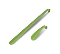 Pro Home Stabile Metall Schuhlöffel Grün (16,5cm + 58cm) - 2er Set Schuhanziehhilfe - Rückenschonender Schuhanzieher für Kinder, Herren, Damen, Senioren