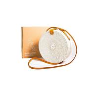 Pro@Home43® - Original auf Bali handgefertigte Damen Rattan Handtasche/Umhängetasche/Schultertasche in Geschenkbox