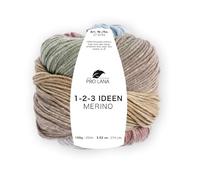 Pro Lana 1-2-3 Ideen Merino 02 - hellblau/braun/oliv