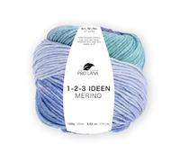 Pro Lana Wolle 1-2-3 Ideen Merino 10, 100% Schurwolle, 250m/100g, Smaragd/Blau/Marine