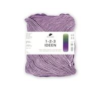 Pro Lana 1-2-3 IDEEN, weiches Sommergarn, 100% Baumwolle, 100g/310m Lauflänge, NS3,0-4,0 (grün/lila)