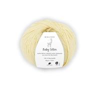 Pro Lana BABY COTTON 50 g 100% Bio-Baumwolle Babywolle speichelecht 155 m, Farbe:021 - hell gelb