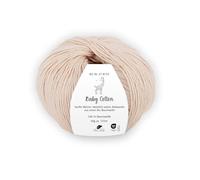 Pro Lana BABY COTTON 50 g 100% Bio-Baumwolle Babywolle speichelecht 155 m, Farbe:032 - puder