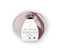 Pro Lana Baby cotton COLOR (organic) 50g/155m Lauflänge, 100 % Bio-Baumwolle (Oeko-Tex zertifiziert), NS 3,0-3,5 (natur/hyazinth)