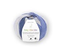 Pro Lana Baby cotton COLOR (organic) 50g/155m Lauflänge, 100 % Bio-Baumwolle (Oeko-Tex zertifiziert), NS 3,0-3,5 (hellgrau/blau)
