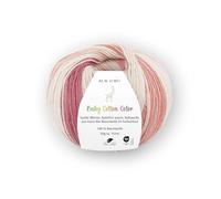 Pro Lana Baby cotton COLOR (organic) 50g/155m Lauflänge, 100 % Bio-Baumwolle (Oeko-Tex zertifiziert), NS 3,0-3,5 (natur/koralle)