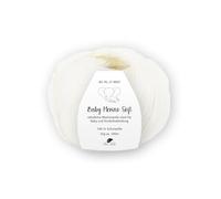 Pro Lana Baby Merino Soft - 25g extrafeine Merinowolle, 100% Schurwolle, 100 m, Nadelstärke 2,5-3,5 mm - Ideal für Babysachen & feine Handarbeiten (01 | weiß)