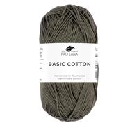 Pro Lana BASIC COTTON Baumwollgarn 50 g ideal für Kleidung, Spielzeug, Accessoires 125 m, Farbe:214 - fango