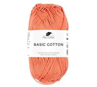 Pro Lana BASIC COTTON Baumwollgarn 50 g ideal für Kleidung, Spielzeug, Accessoires 125 m, Farbe:228 - scampi